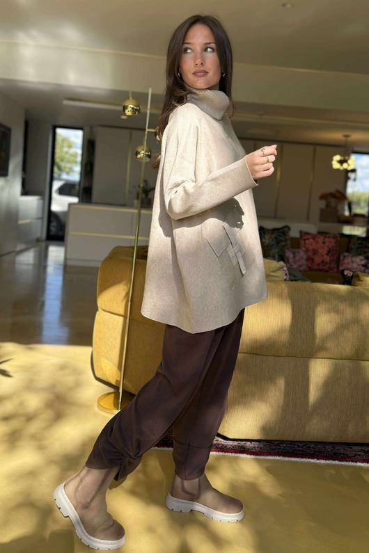 Balmoral Cargo Pocket Knit Jumper Oatmeal /3 =